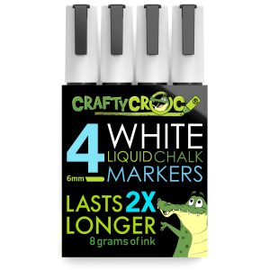 Crafty Croc Liquid Chalk Markers, Vibrant Neon Colors, 10-Pack 