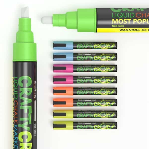 Chalk Markers, Double Neon Colors, Close-up Photos